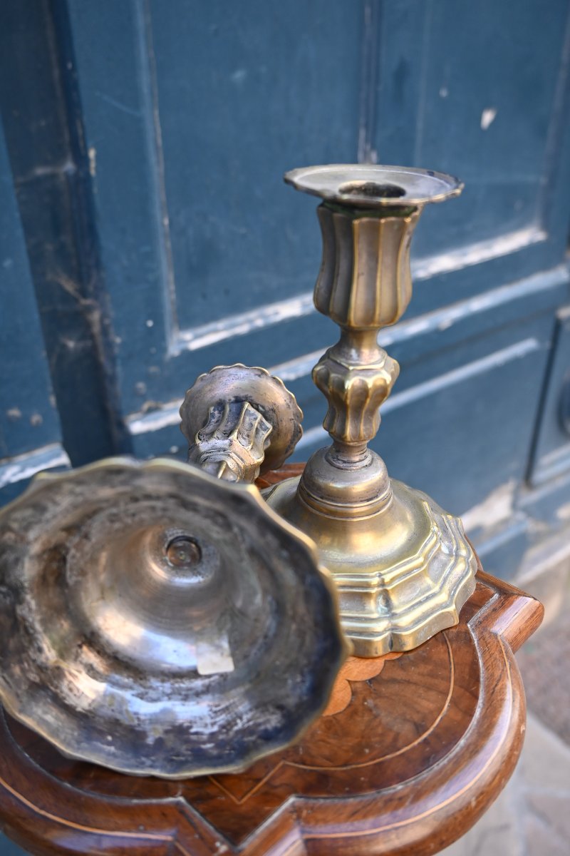 Pair Of 18th-century Dressing Table Candlesticks-photo-6