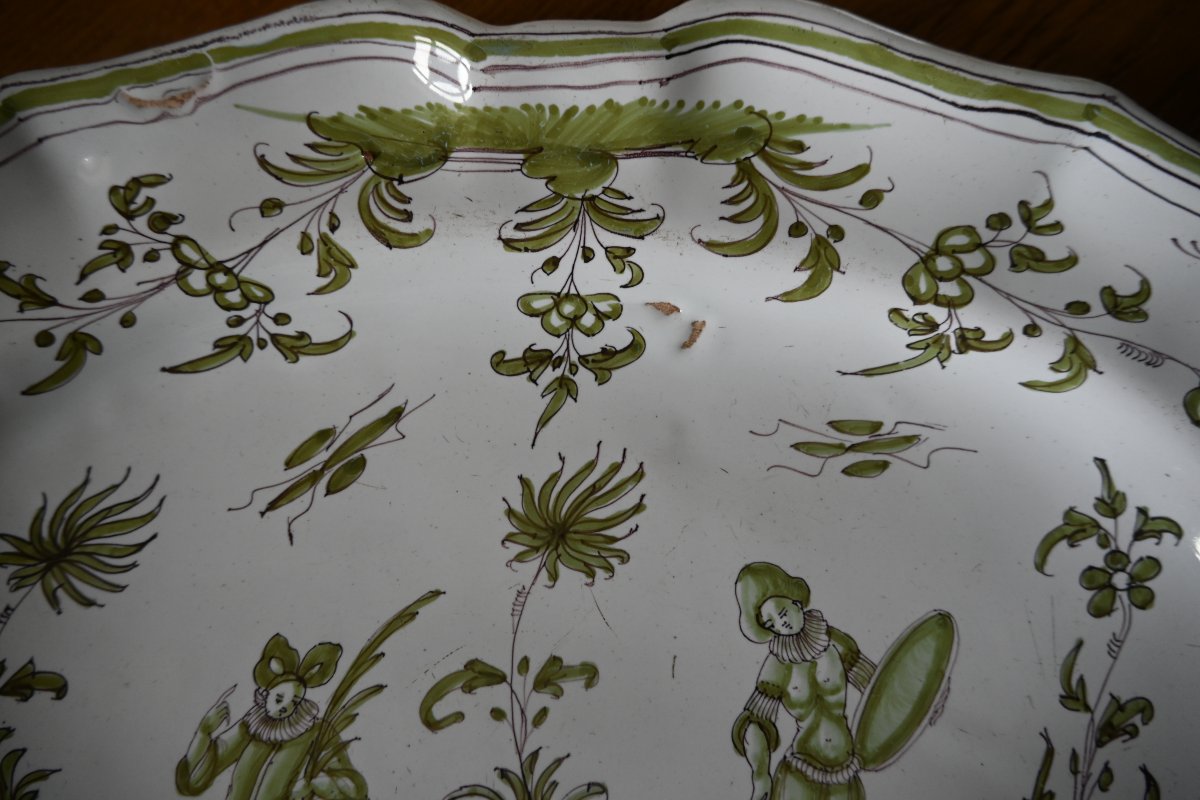 18th-century Green Moustiers Dish-photo-3