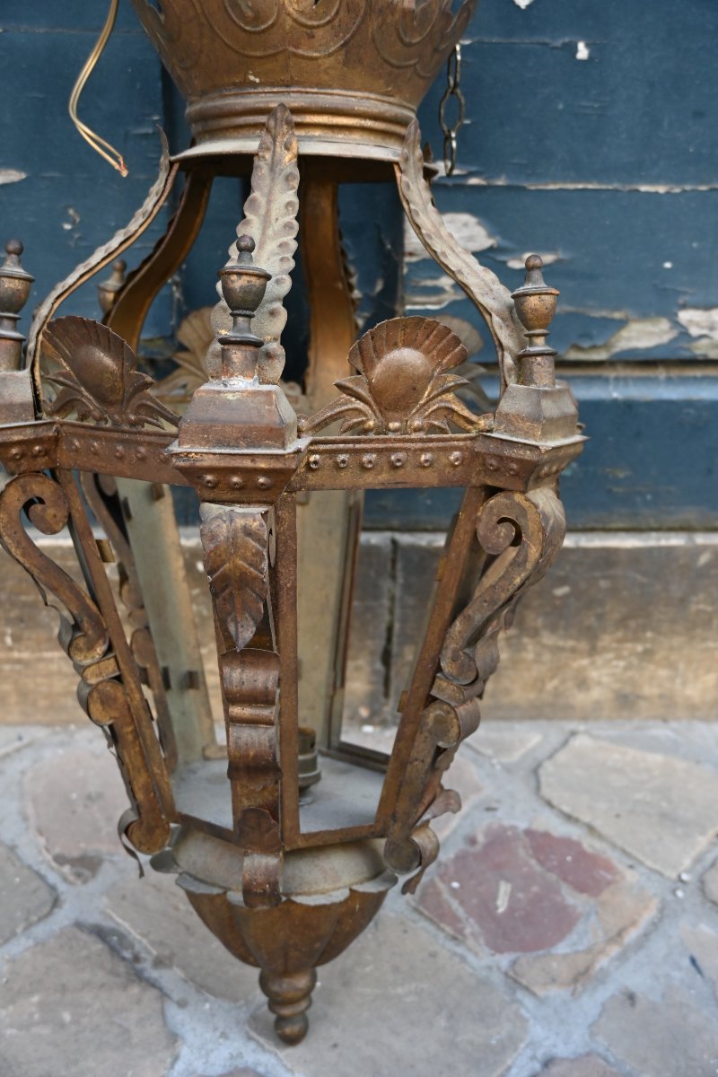 Sheet-metal Lantern; Italy, 18th-century Style-photo-4