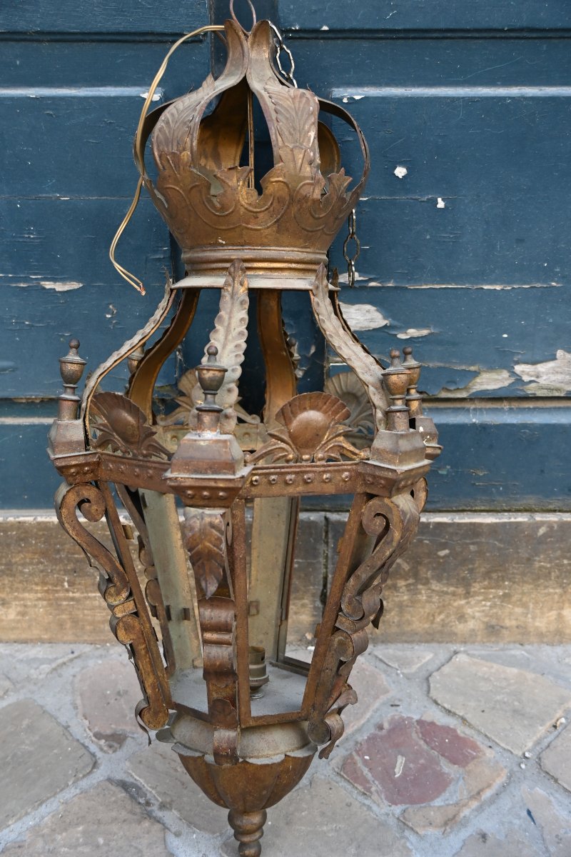 Sheet-metal Lantern; Italy, 18th-century Style