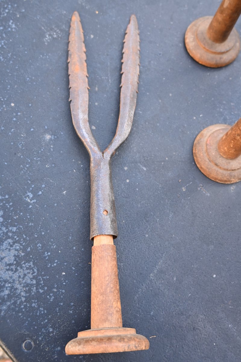 Set Of Eight 19th-century Harpoons Or Foênes-photo-4
