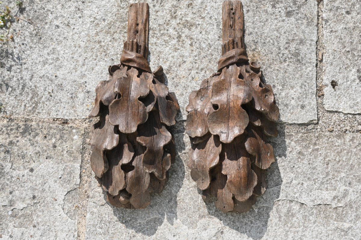 Pair Of Carved Wooden Pieces From The Louis XIV Period -photo-5