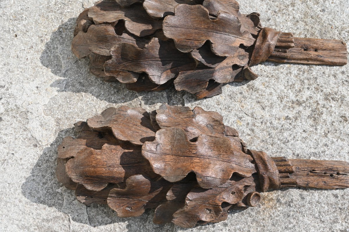 Pair Of Carved Wooden Pieces From The Louis XIV Period -photo-6