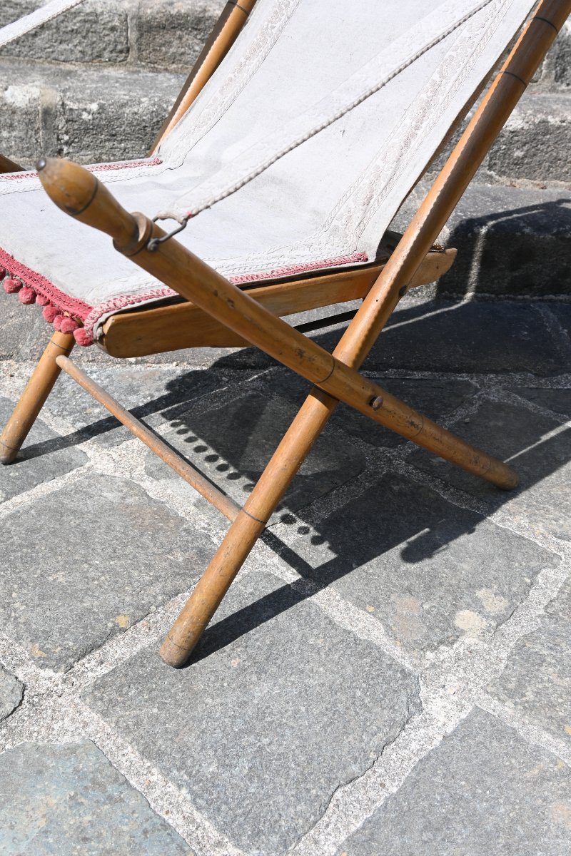 Folding Chair, Bamboo-style, 19th Century, Madeleine Castaing -photo-3