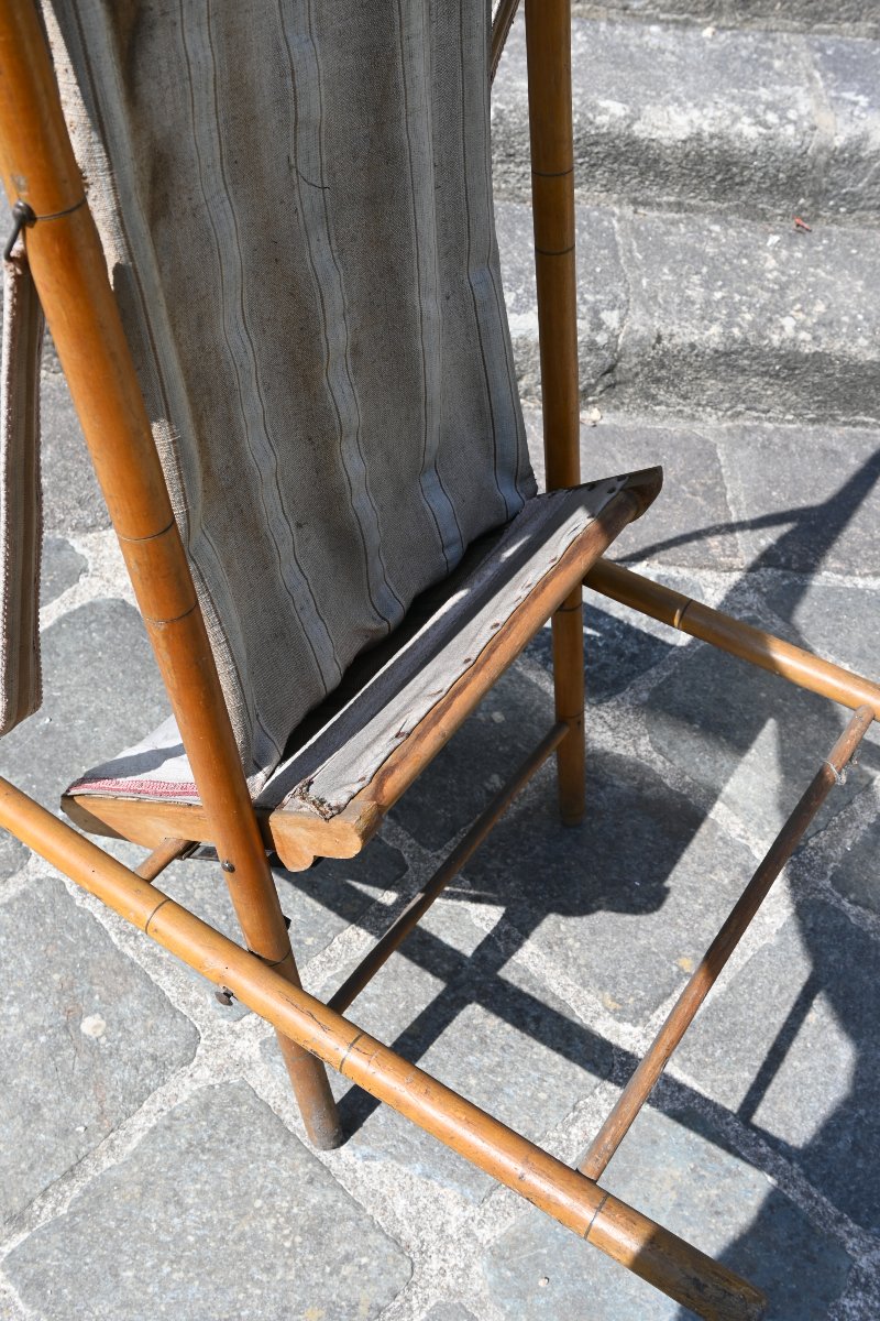 Folding Chair, Bamboo-style, 19th Century, Madeleine Castaing -photo-6