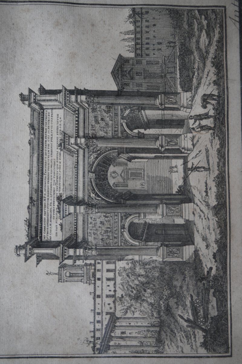 Set Of 4 Double Engravings, Rome XVIII-photo-2