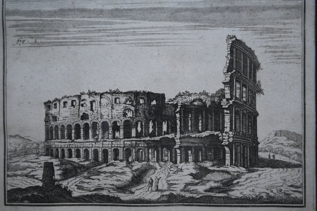 Set Of 4 Double Engravings, Rome XVIII-photo-4