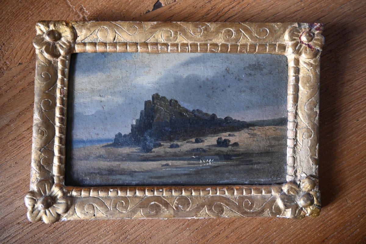 The Rocks, Oil On Cardboard, Late 18th-century School-photo-2