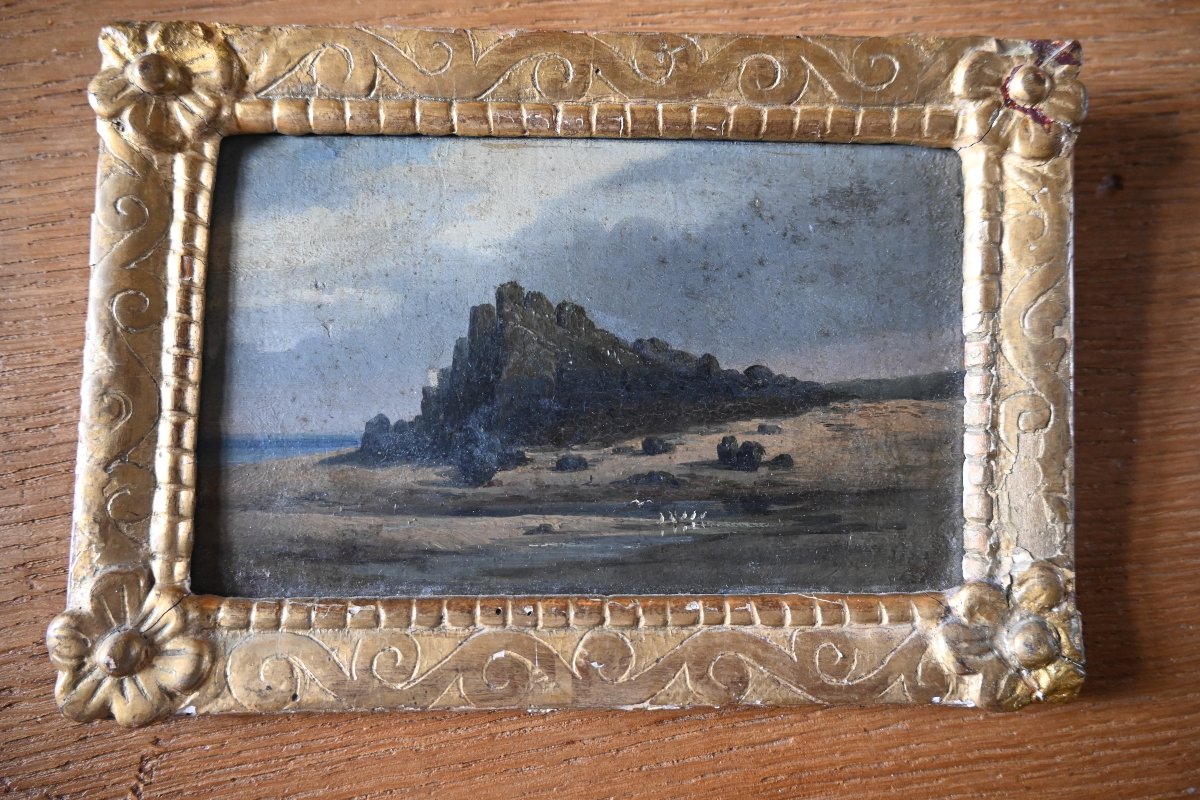 The Rocks, Oil On Cardboard, Late 18th-century School-photo-4