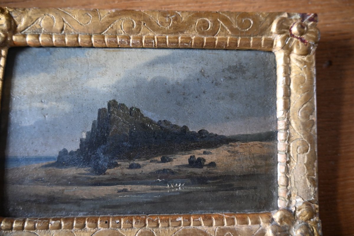 The Rocks, Oil On Cardboard, Late 18th-century School-photo-7