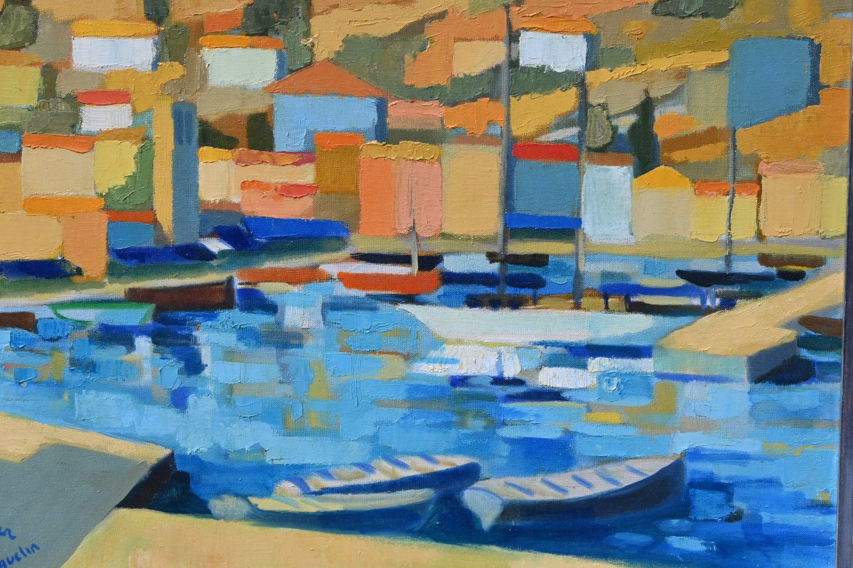Hydra, In Greece, By Roger Jacquemin, Oil On Canvas