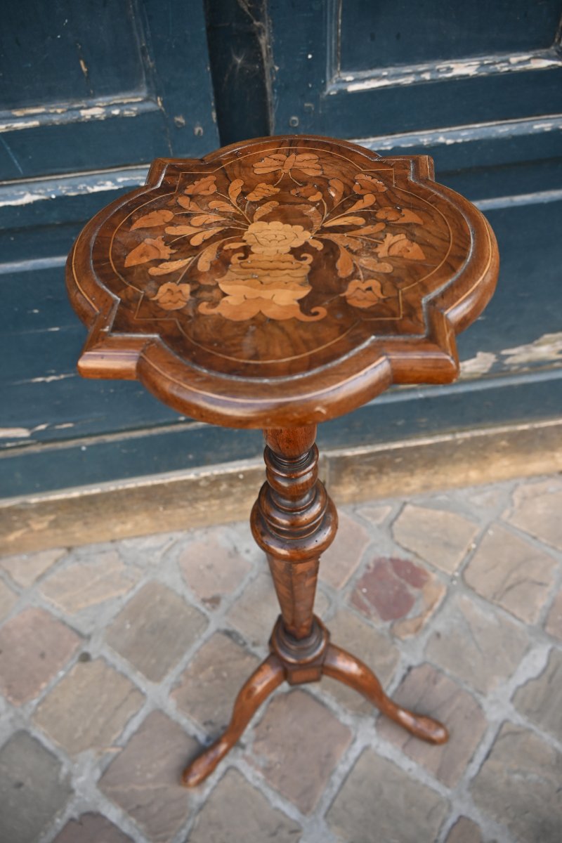 Side Table With Lamp Holder, Holland, Late 18th Century-photo-2