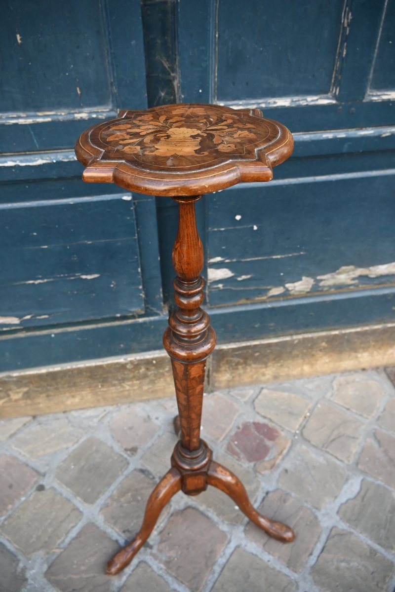 Side Table With Lamp Holder, Holland, Late 18th Century-photo-5