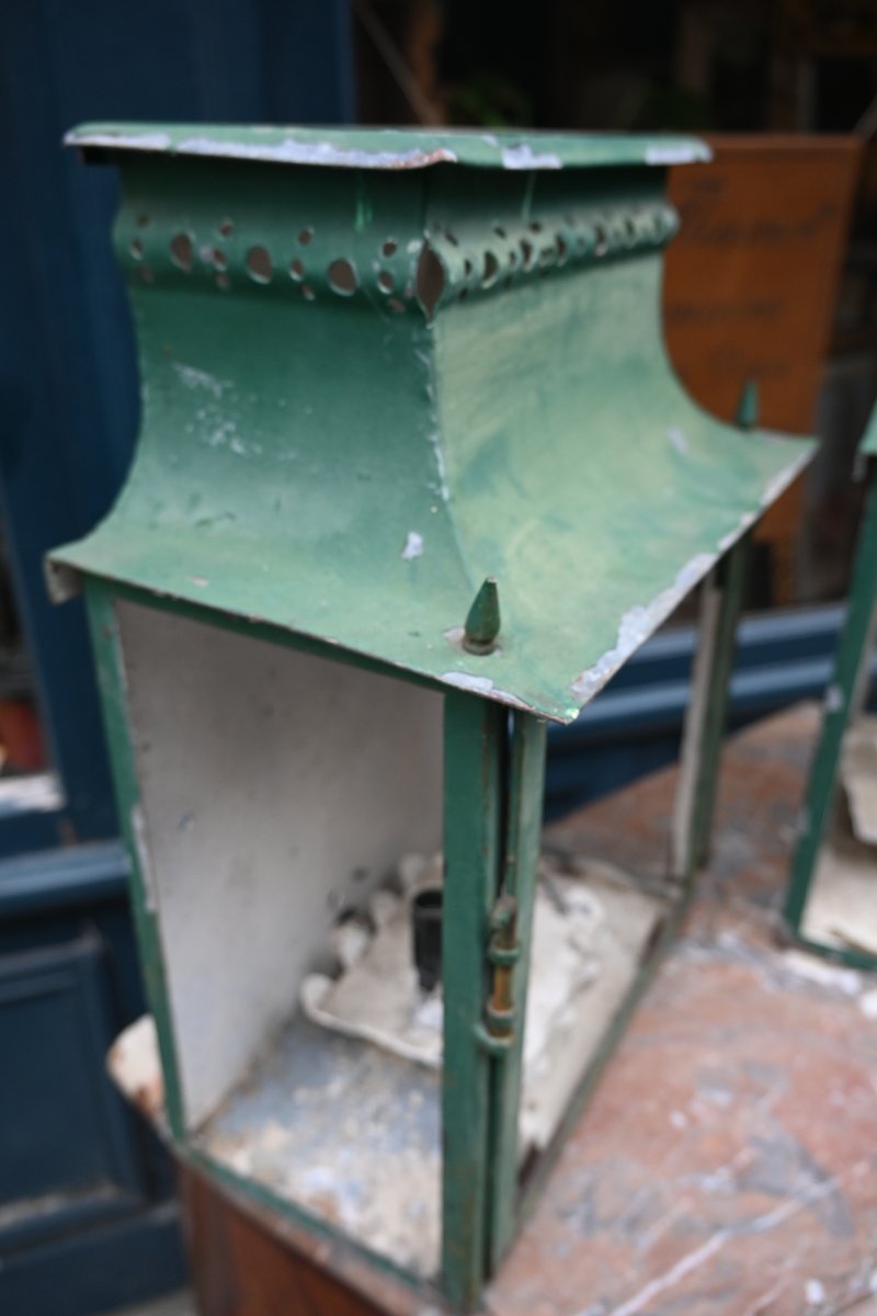 Pair Of Sheet Metal Wall Sconces-photo-2