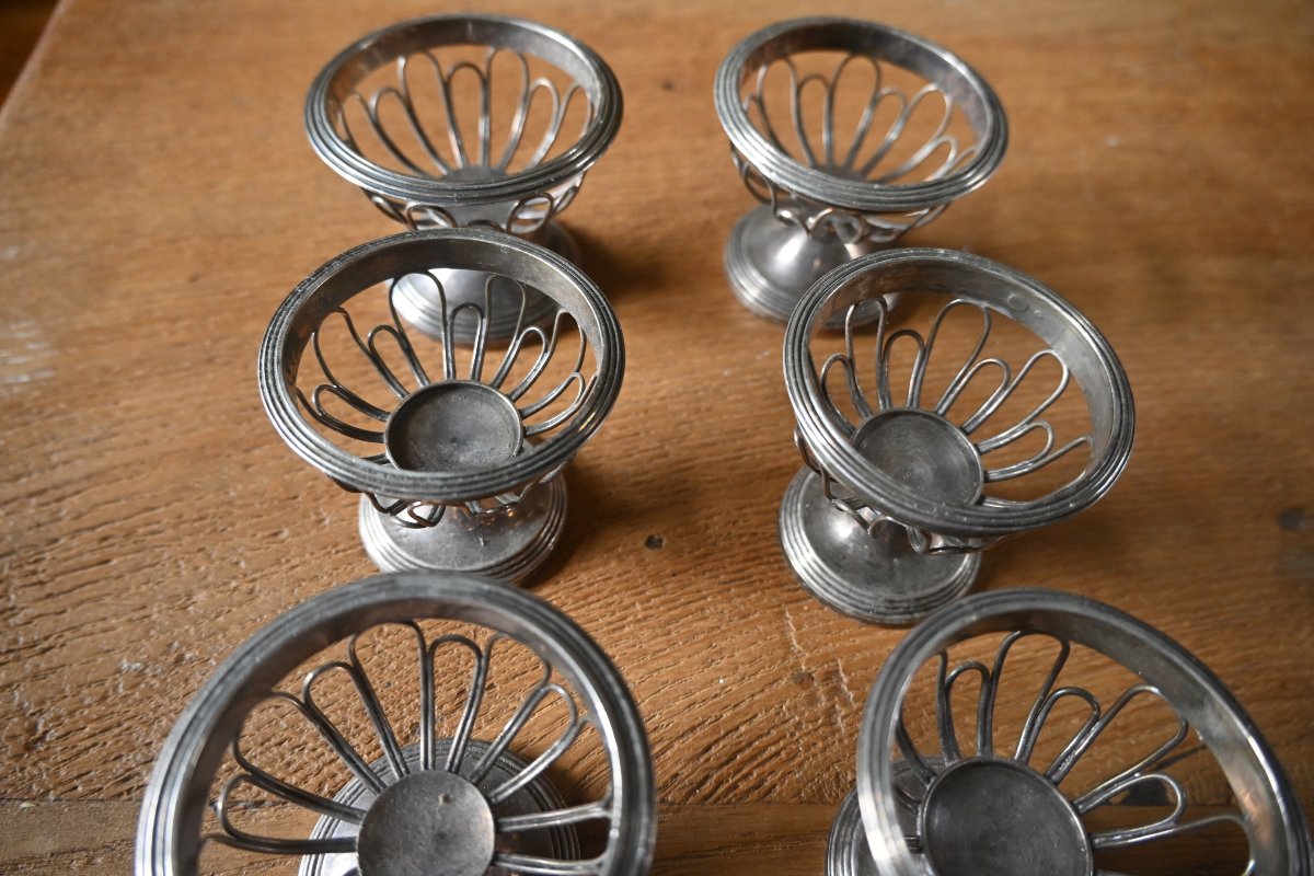 Set Of Eight 19th-century Silver Salt Cellars-photo-5