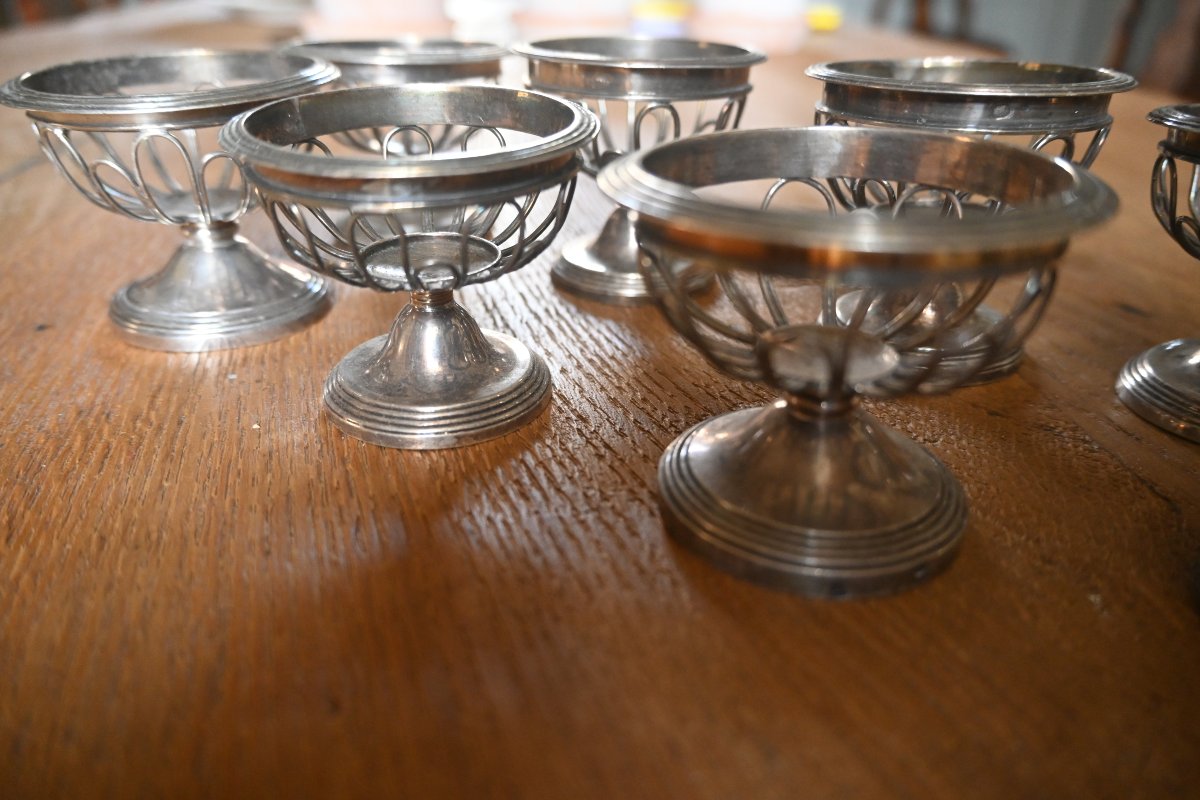 Set Of Eight 19th-century Silver Salt Cellars