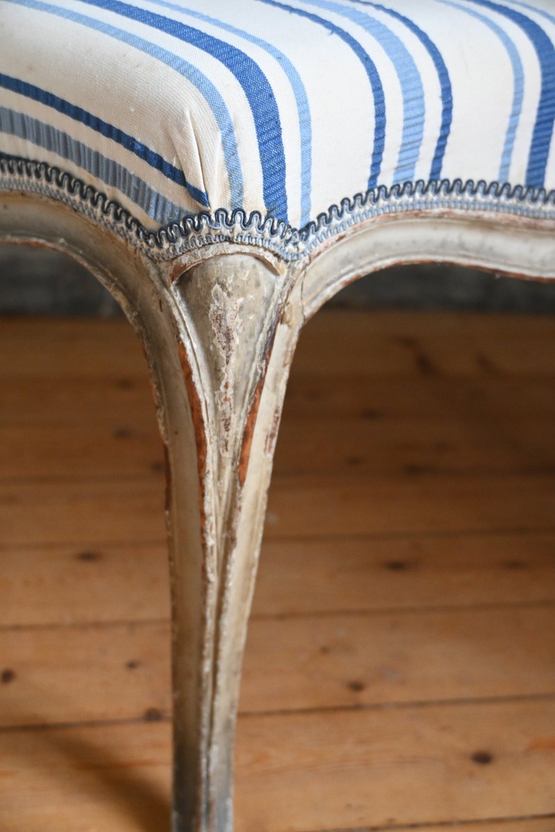 Low Louis XV-era Chair, Stamped-photo-3