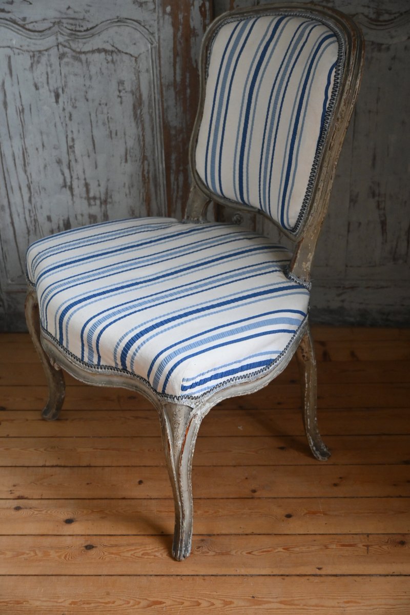 Low Louis XV-era Chair, Stamped-photo-8