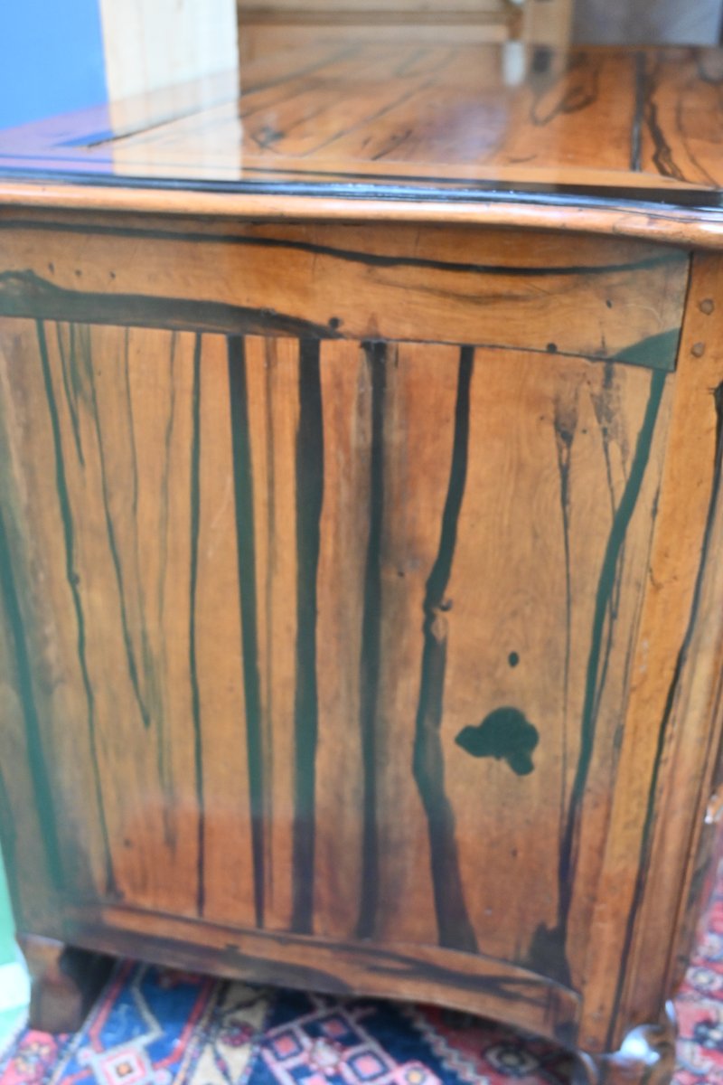 Rare commode de port en bois de gaiac   Saint  Malo XVIII-photo-1