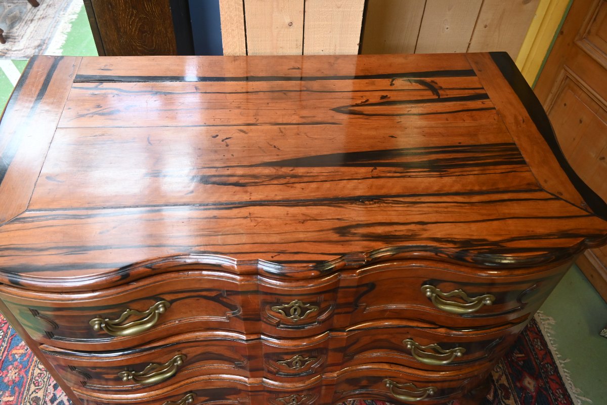 Rare commode de port en bois de gaiac   Saint  Malo XVIII-photo-2