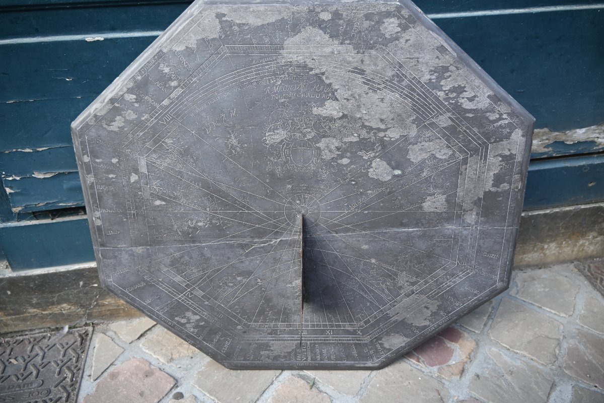 Large Slate Sundial From The Louis XIV Period, By Thierry De Maissieres-photo-2
