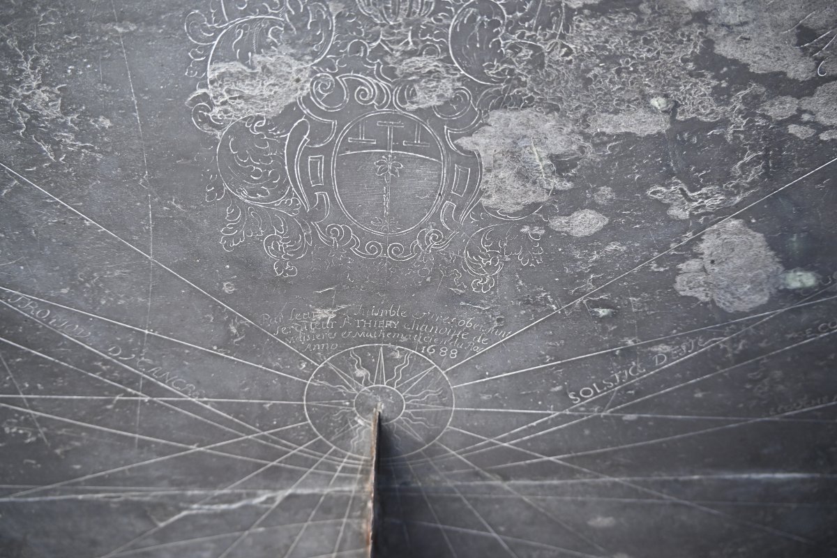 Large Slate Sundial From The Louis XIV Period, By Thierry De Maissieres-photo-5
