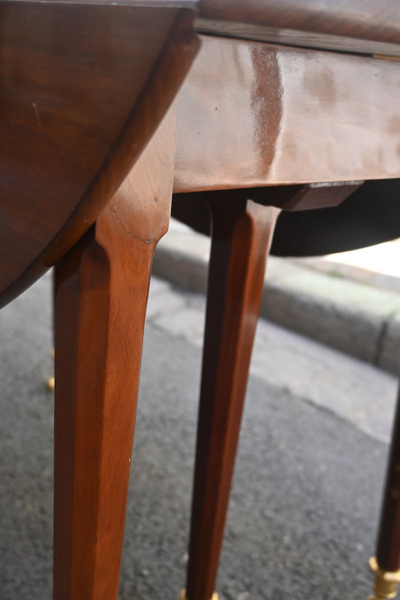 table de salle à manger en acajou d époque Louis XVI-photo-4