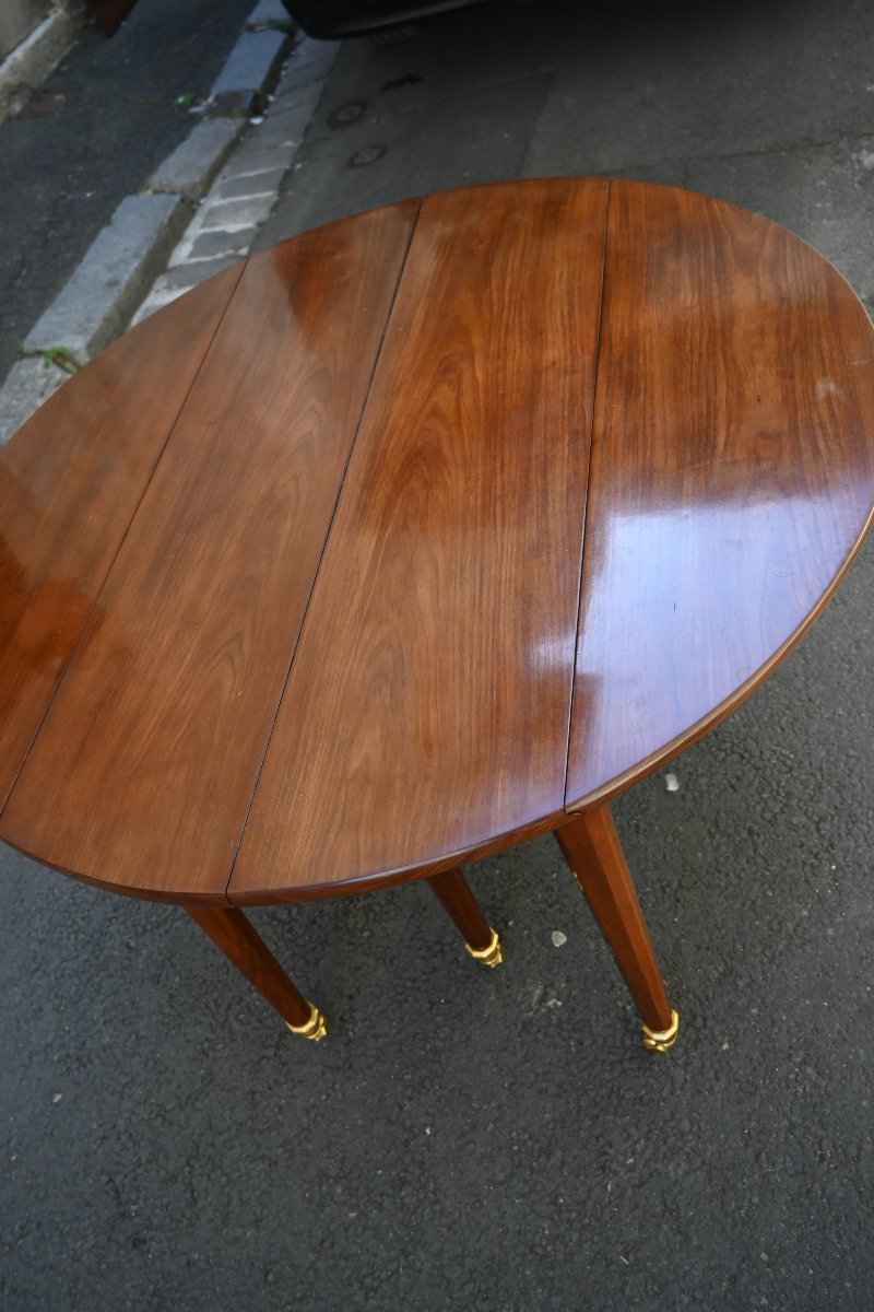 table de salle à manger en acajou d époque Louis XVI-photo-1