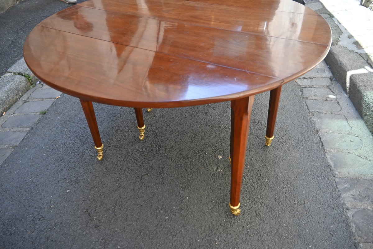 table de salle à manger en acajou d époque Louis XVI-photo-8