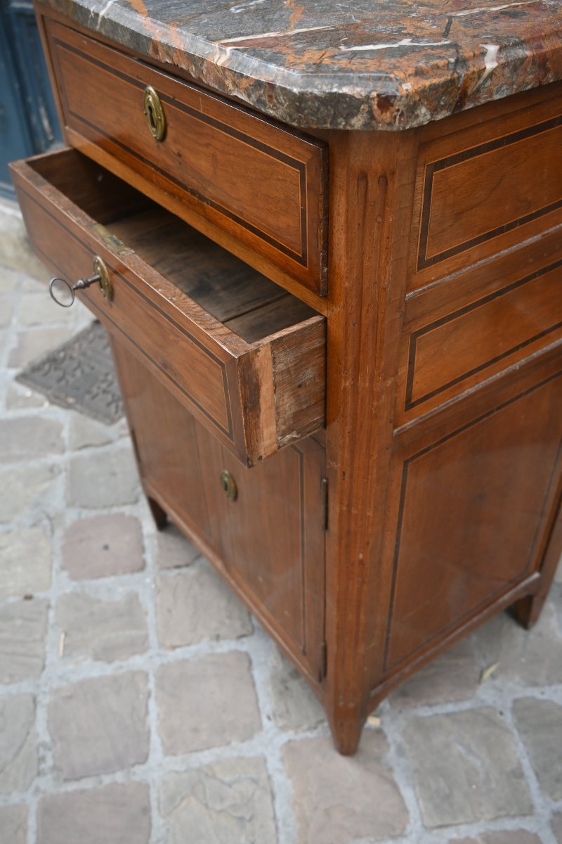 Petit meuble d entre deux d époque Directoire fin XVIII-photo-3