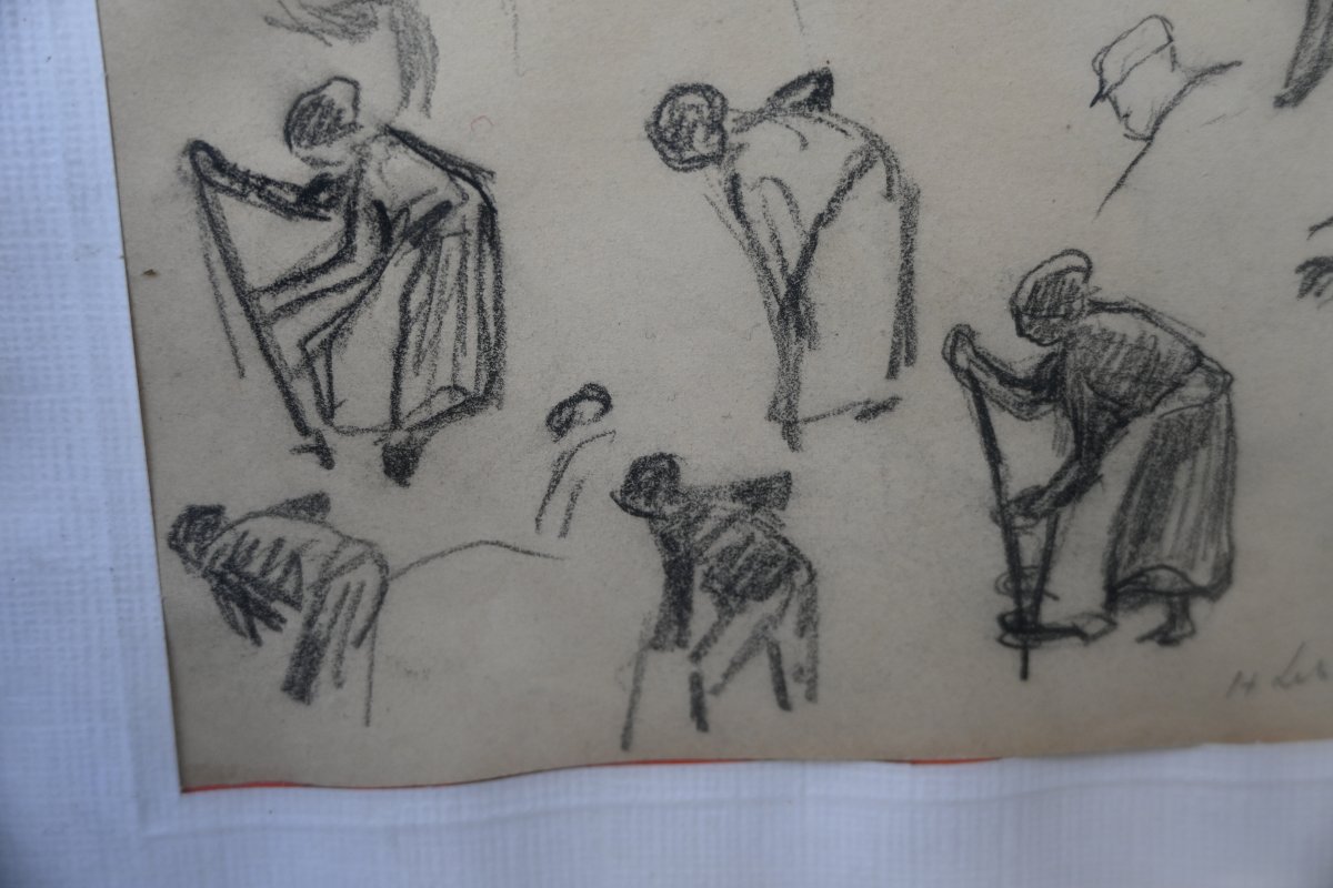 Henri Lebasque , dessin femmes aux champs-photo-1