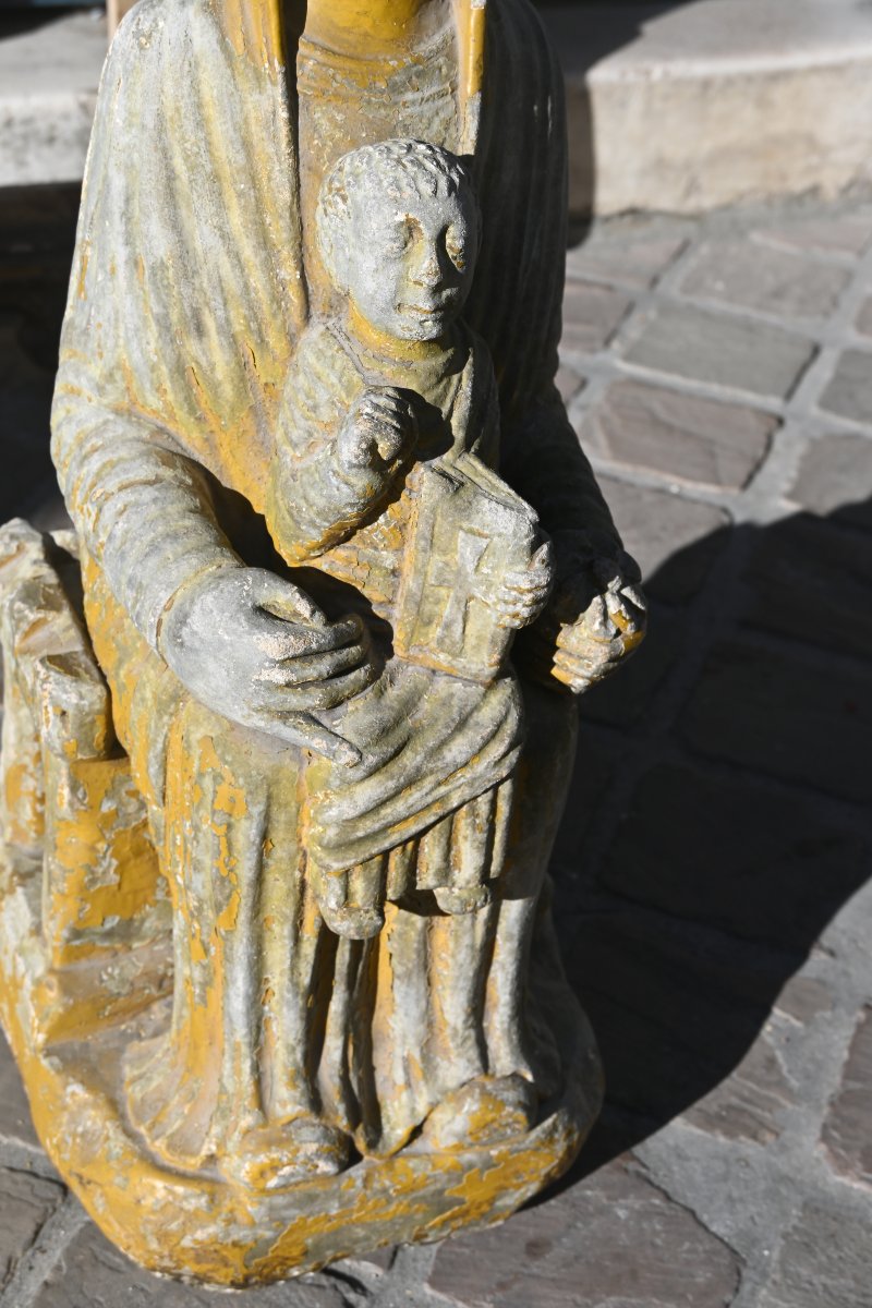 Viege  Throne Of Wisdom  Made Of Reconstituted Stone, In The Style Of The 11th Century-photo-2