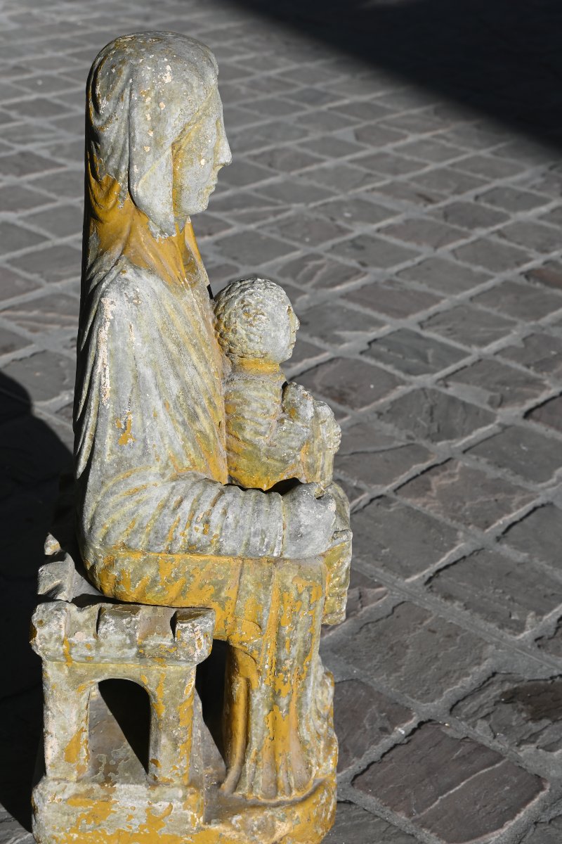 Viege  Throne Of Wisdom  Made Of Reconstituted Stone, In The Style Of The 11th Century-photo-3