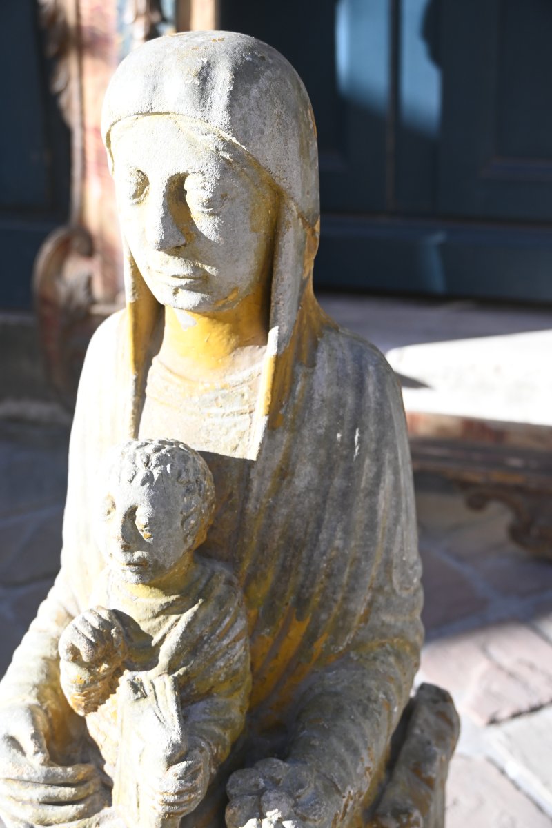 Viege  Throne Of Wisdom  Made Of Reconstituted Stone, In The Style Of The 11th Century-photo-1