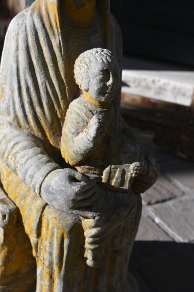 Viege  Throne Of Wisdom  Made Of Reconstituted Stone, In The Style Of The 11th Century-photo-6