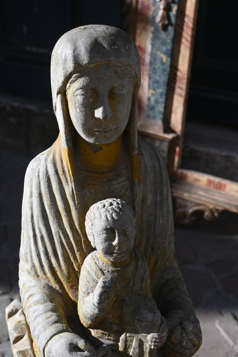 Viege  Throne Of Wisdom  Made Of Reconstituted Stone, In The Style Of The 11th Century-photo-7