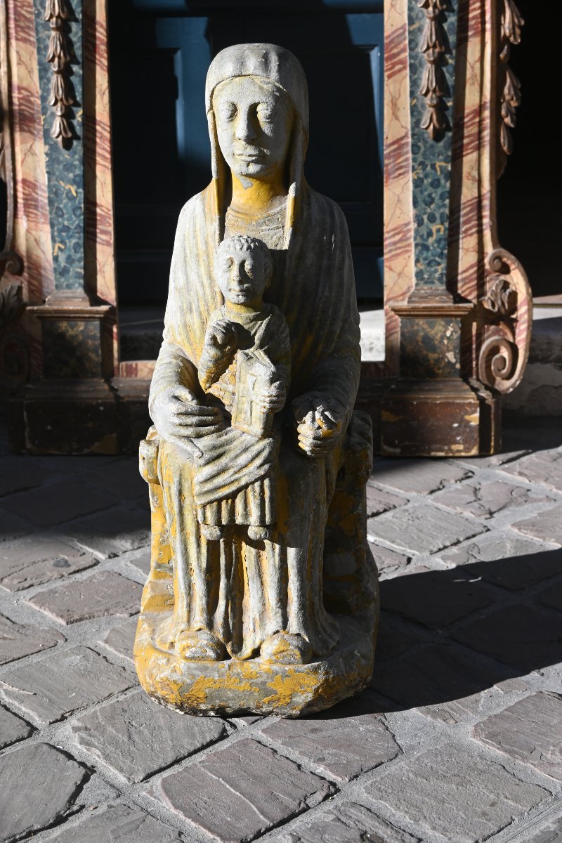 Viege  Throne Of Wisdom  Made Of Reconstituted Stone, In The Style Of The 11th Century