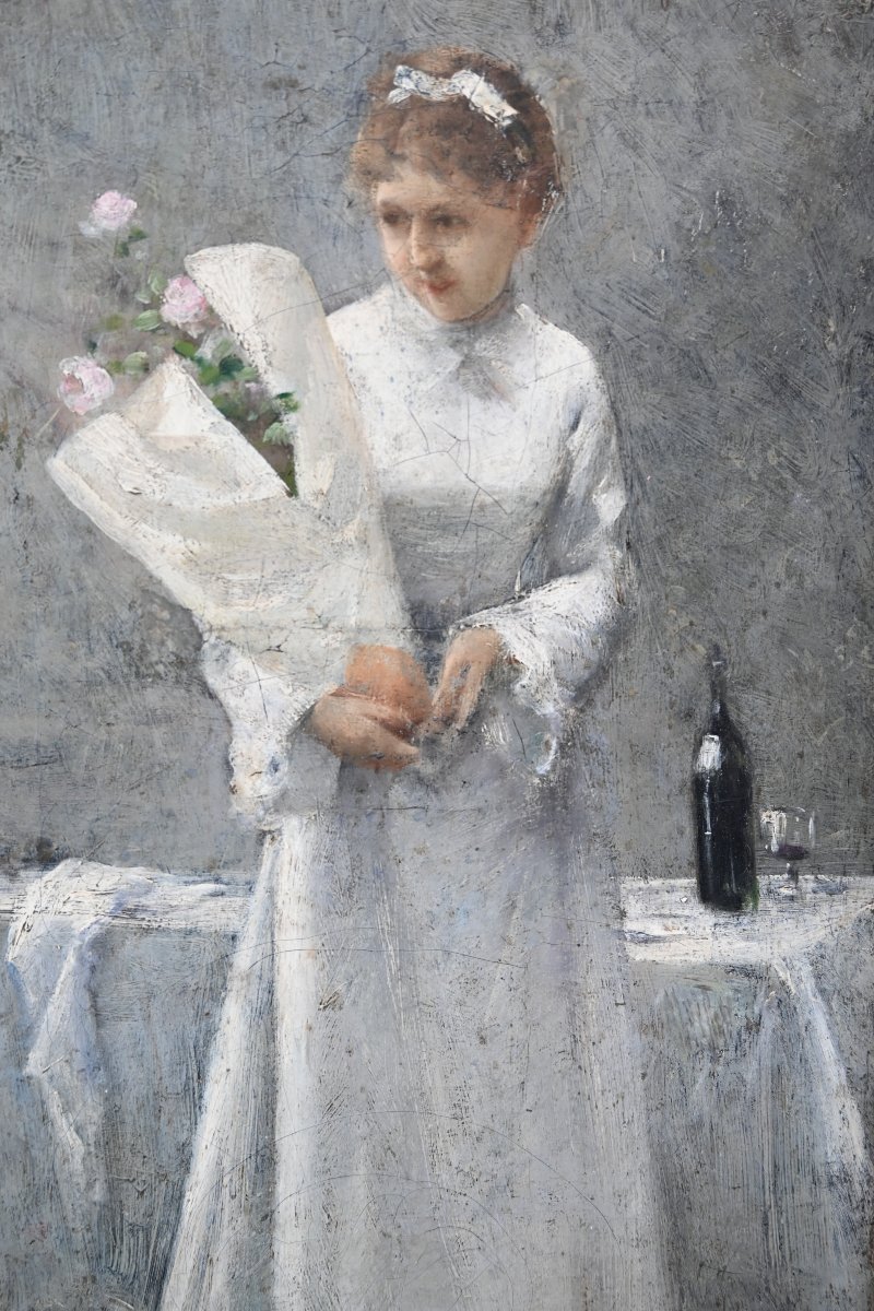 The Young Bride, Oil On Canvas-photo-4