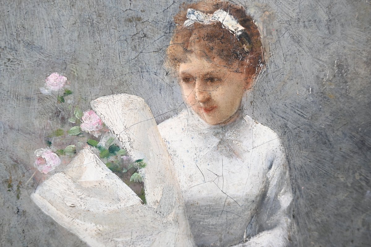 The Young Bride, Oil On Canvas-photo-5