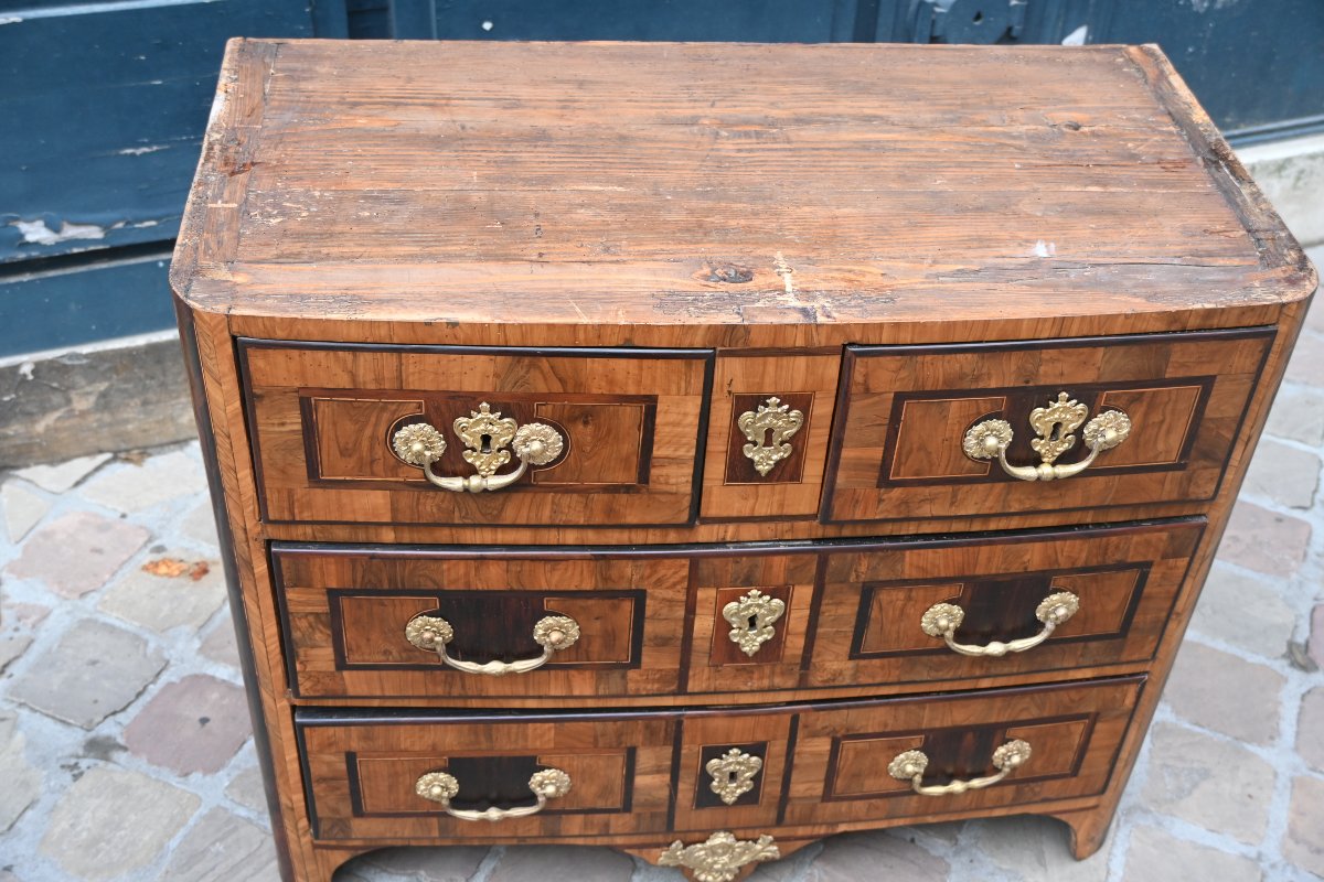 Hache , petite commode , d époque Louis XIV début XVIII-photo-2