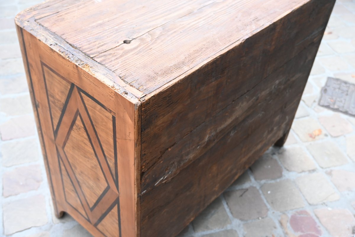 Hache , petite commode , d époque Louis XIV début XVIII-photo-3