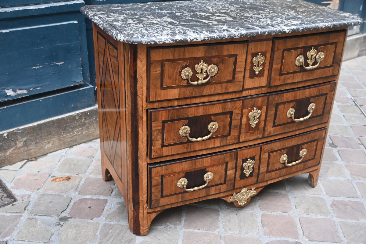 Hache , petite commode , d époque Louis XIV début XVIII-photo-4
