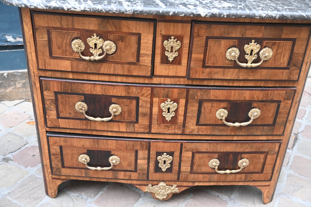 Hache , petite commode , d époque Louis XIV début XVIII-photo-3