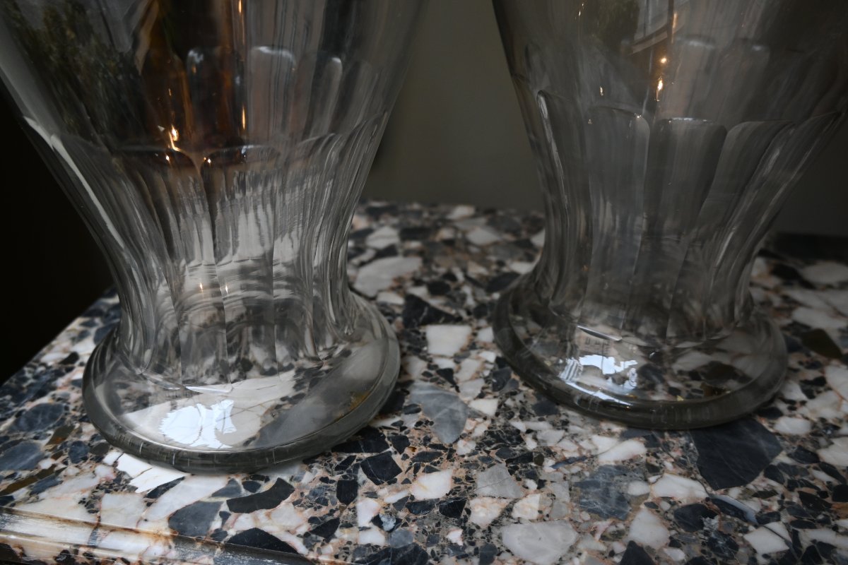 Pair Of Large Lidded Bowls Or Jars, 19th Century-photo-2