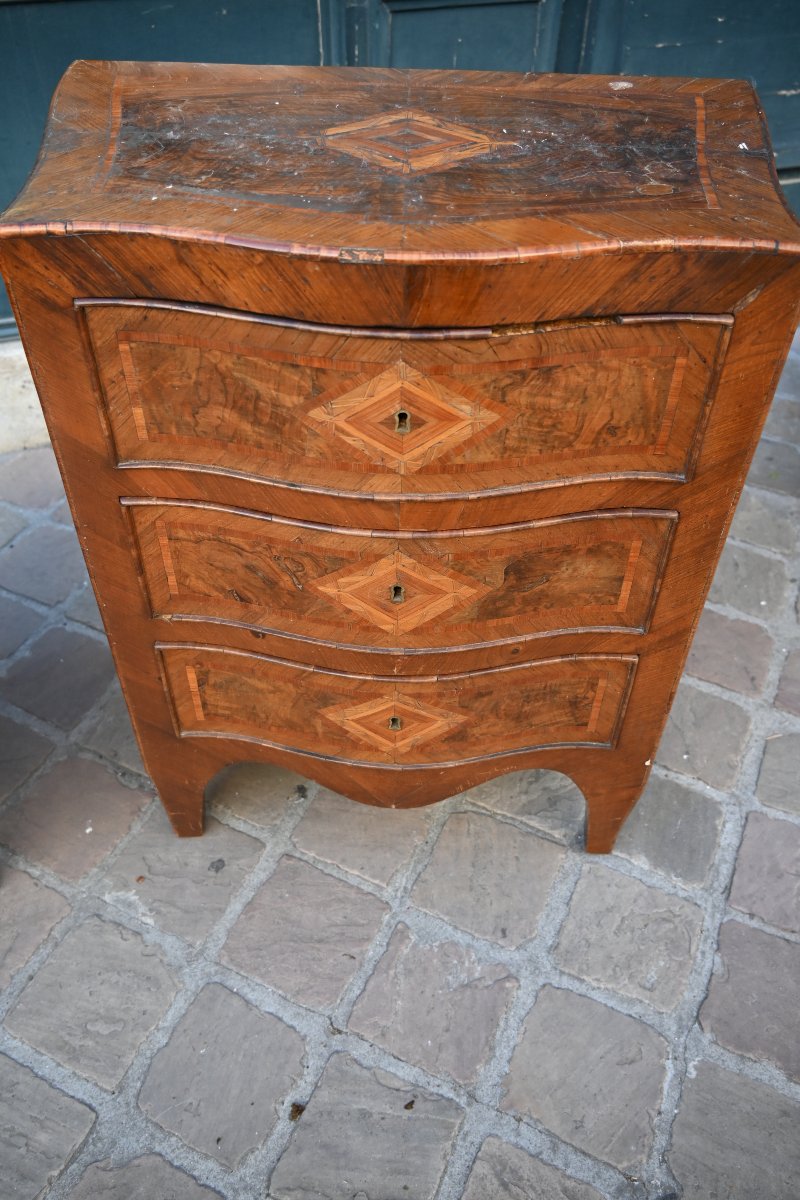 Paire de commodes italiennes du XVIII  -photo-2
