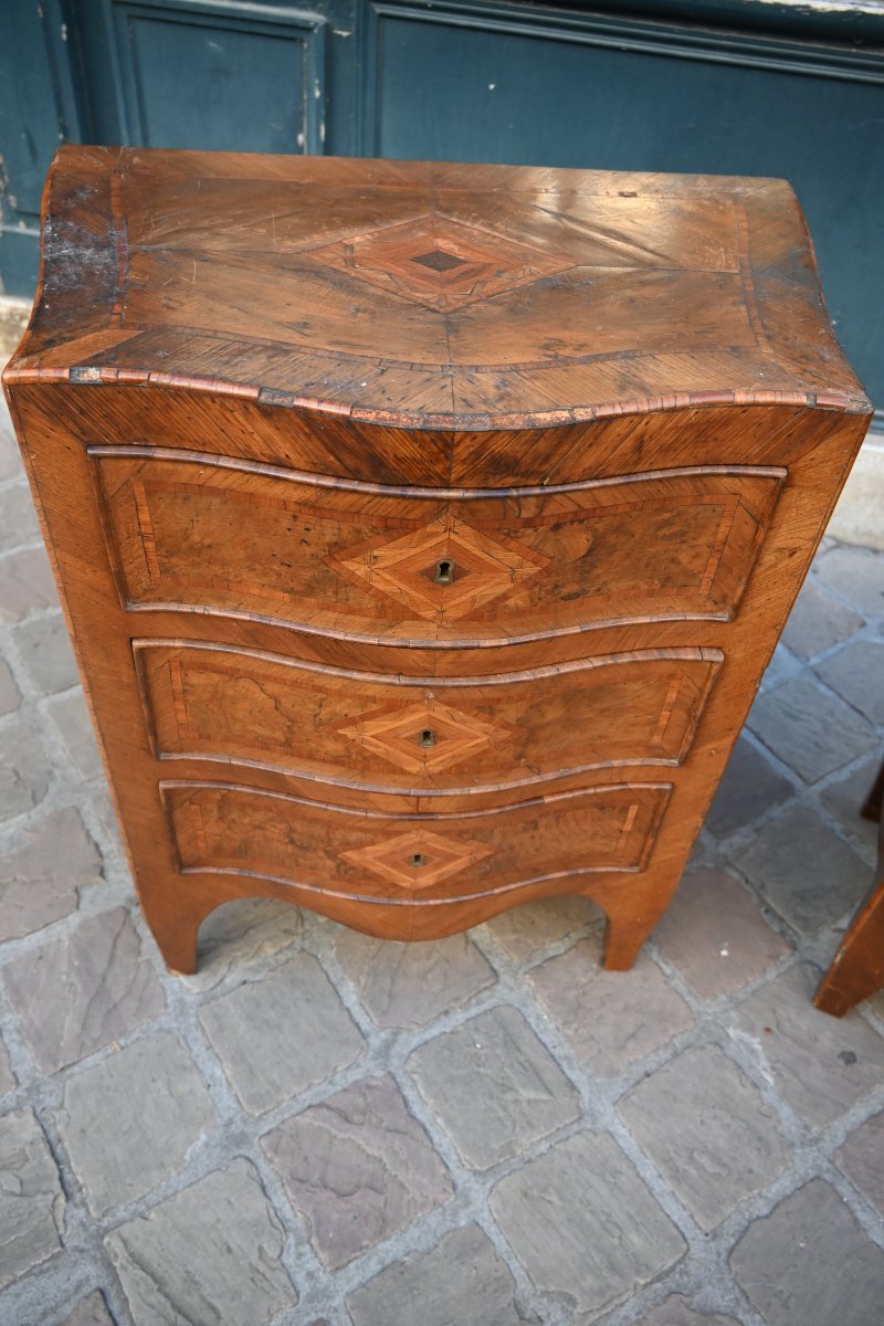 Paire de commodes italiennes du XVIII  -photo-3