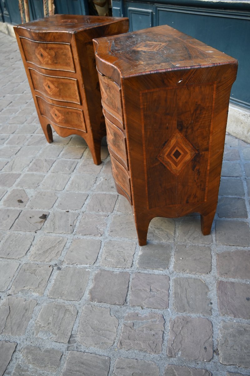 Paire de commodes italiennes du XVIII  -photo-3