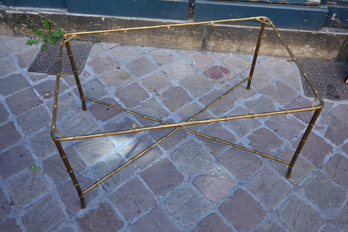 Elégante table basse , bronze et laque , Maison Jansen ou Baguès-photo-2