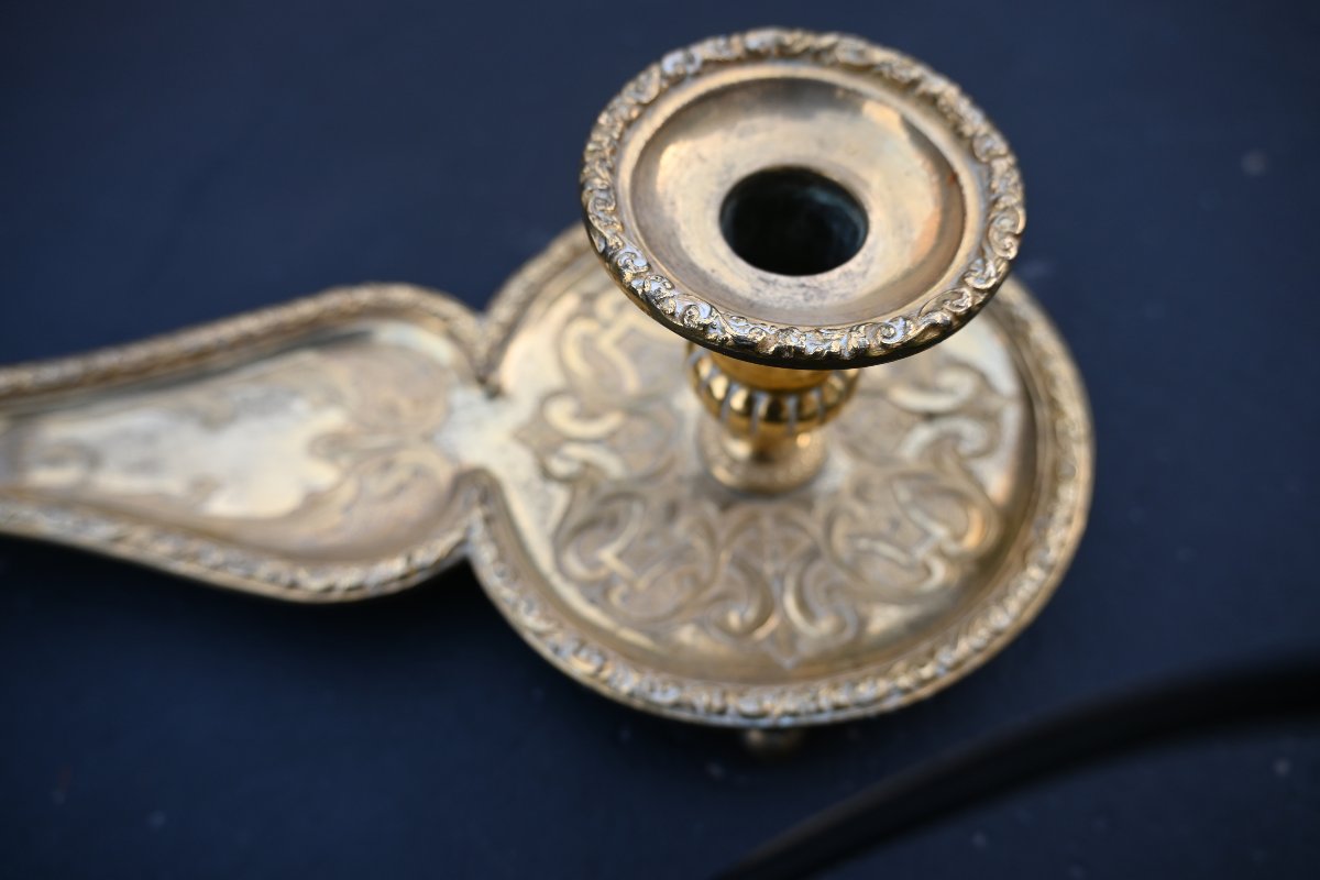 Rare Early 19th-century Empire-style Bishop's Candlestick-photo-4