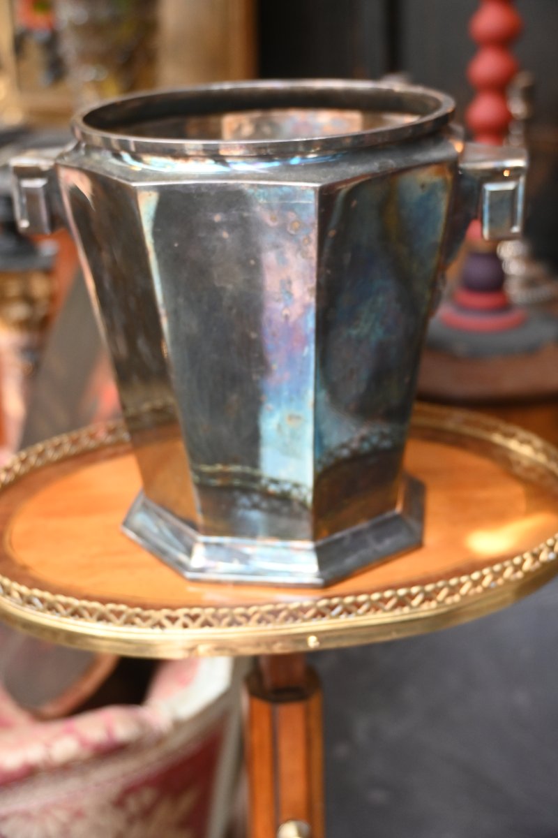 Silver-plated Champagne Bucket, Circa 1930-photo-2